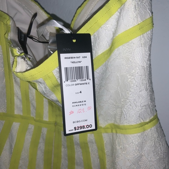 BCBGMAXAZRIA Strapless Lace Detailed Dress - Picture 13 of 14